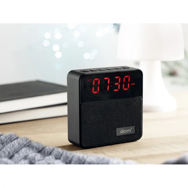 Fabric clock-alarm speaker