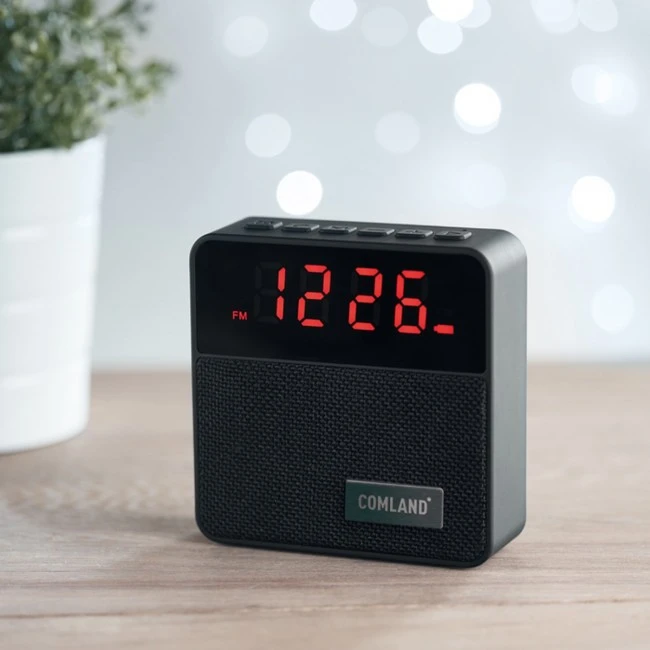 Fabric clock-alarm speaker