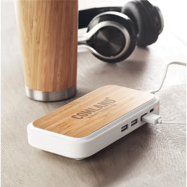 Wireless charger in bamboo