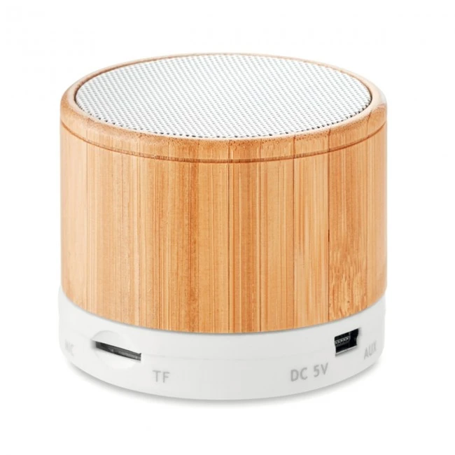 Round Bamboo Wireless Speaker