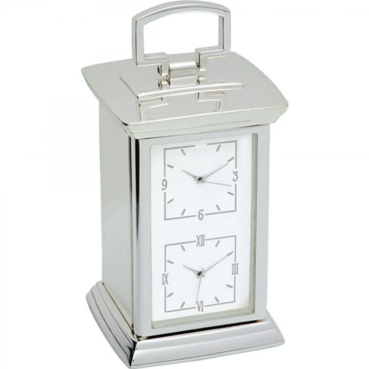 twin time zone carriage clock