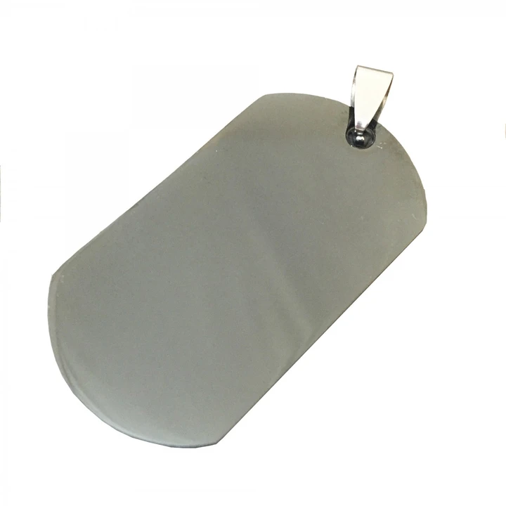 Military Dog Tag Pendant - Black