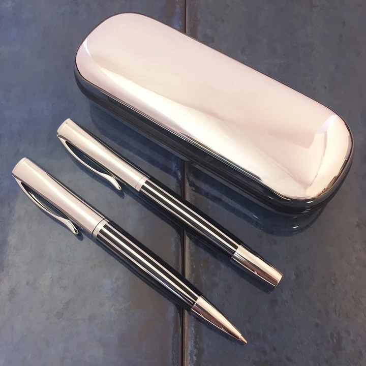 Stripe Rollerball and Swivel Pen Set