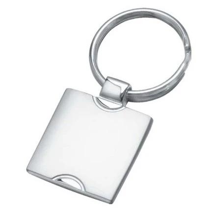 Metro Keyring - Square - 33mm x 33mm - Chrome