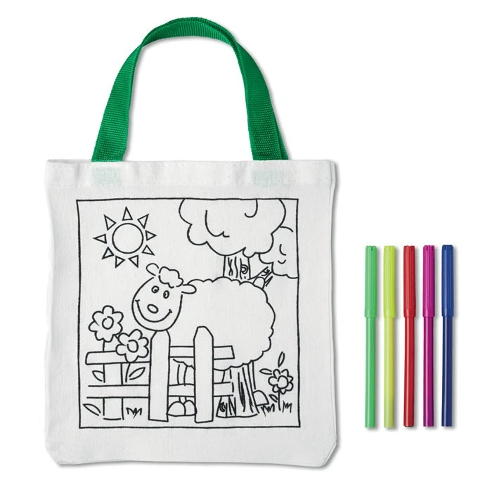 Tote Bag With Colouring Pens