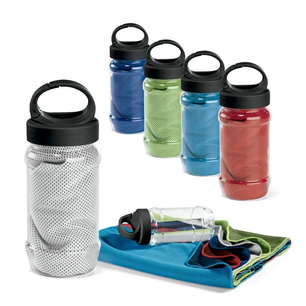 Polyamide & Polyester Sports Towel With Bottle