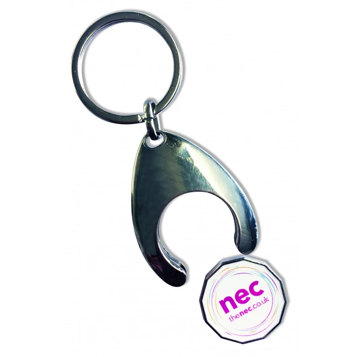 Wishbone Trolley Coin Keyring - Printed - 1 Side