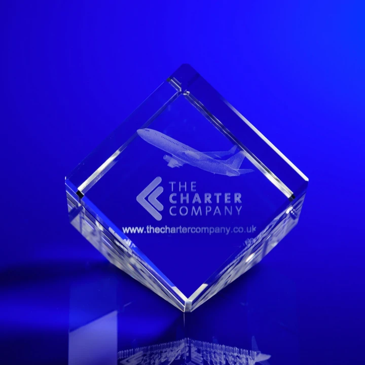 Cube Slant Award or Paperweight, 60