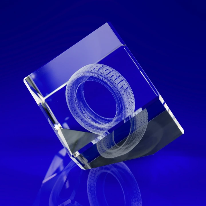 Cube Slant Award or Paperweight, 60