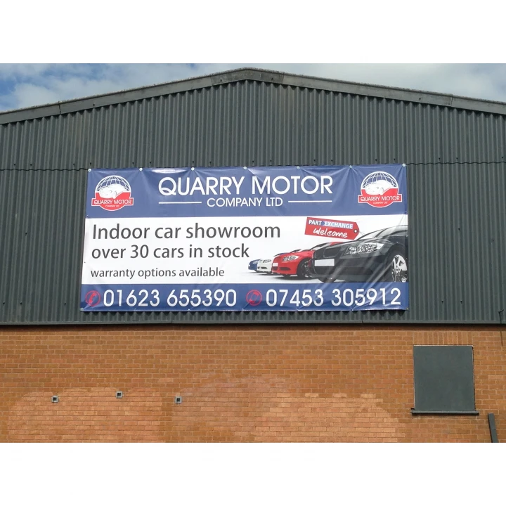 PVC Banner - 3m x 1m - 440gsm PVC - Single Sided - Full Colour finished with eyelets every 0.5 metres