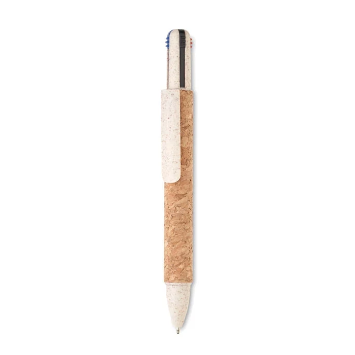 Cork 4-Colour Ink Ball Pen