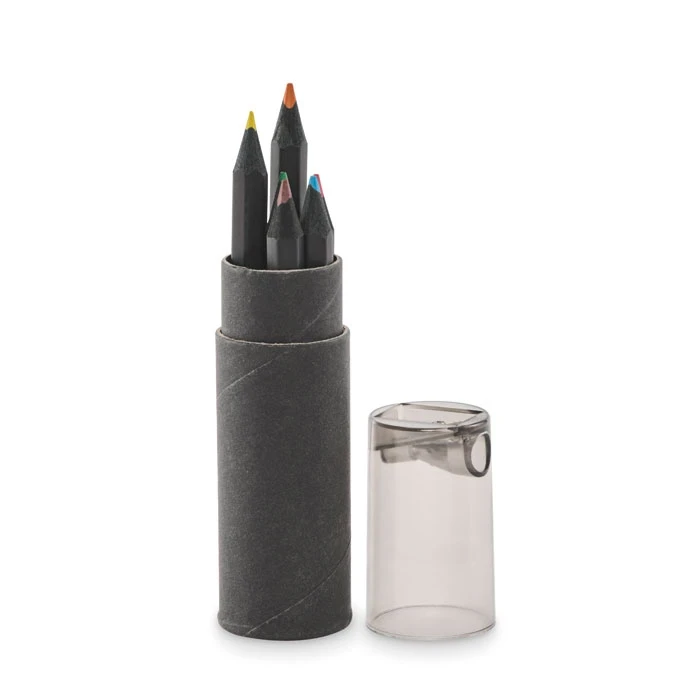 6 Black Colouring Pencils