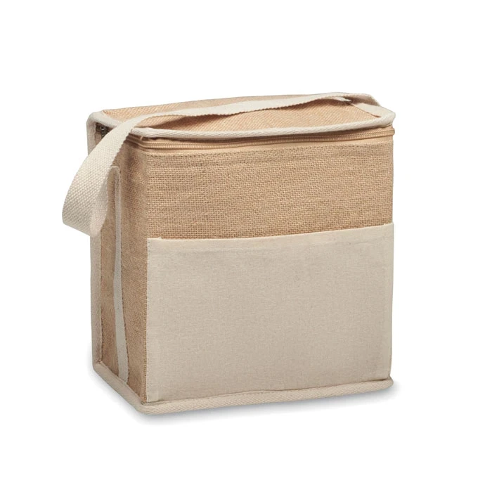 Jute And Canvas Cooler Bag 3L  