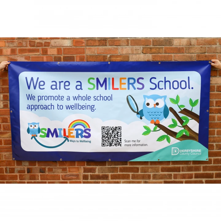 PVC Banner - 4m x 1m - 440gsm PVC - Single Sided - Full Colour finished with eyelets every 0.5 metres