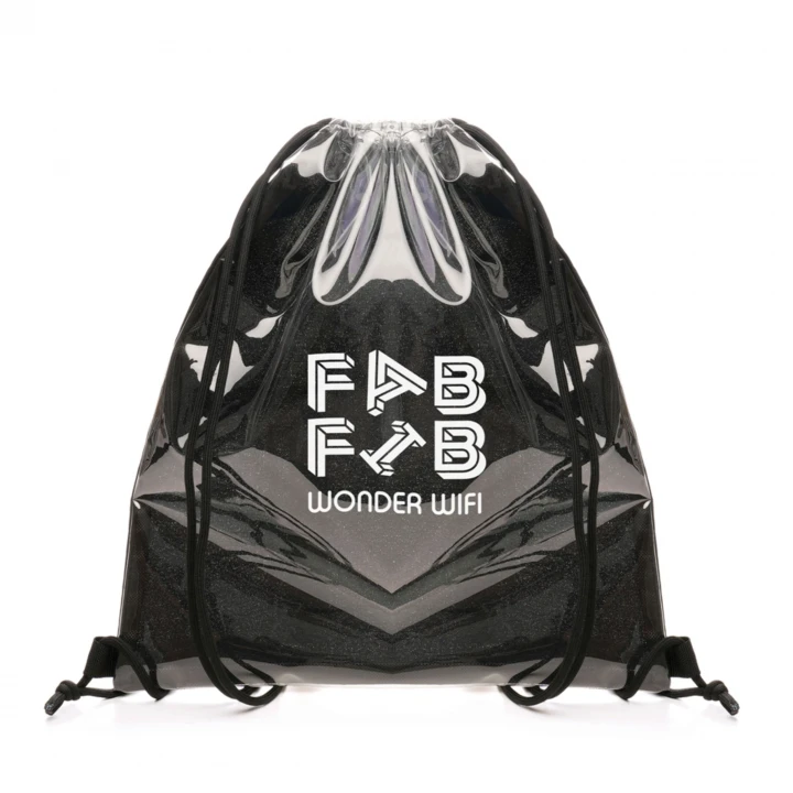 Transparent Fabric Drawstring Bag