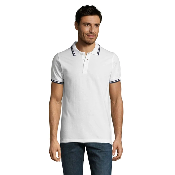 Pasadena Mens Polo Shirt White