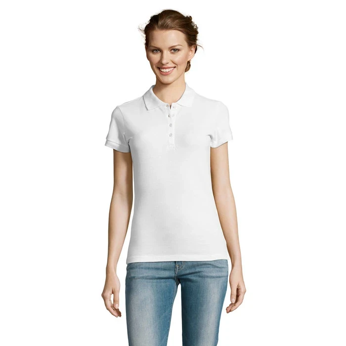 People Womens Polo Shirt White