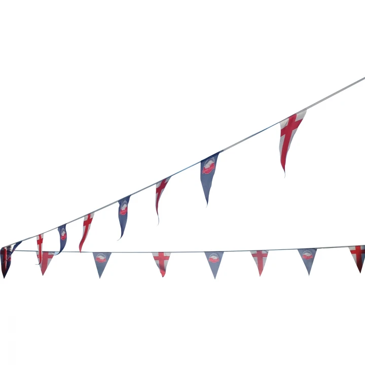 Bunting - Triangle - 10 metre length - 18 textile pennants per length - 115g knitted polyester - Single Side