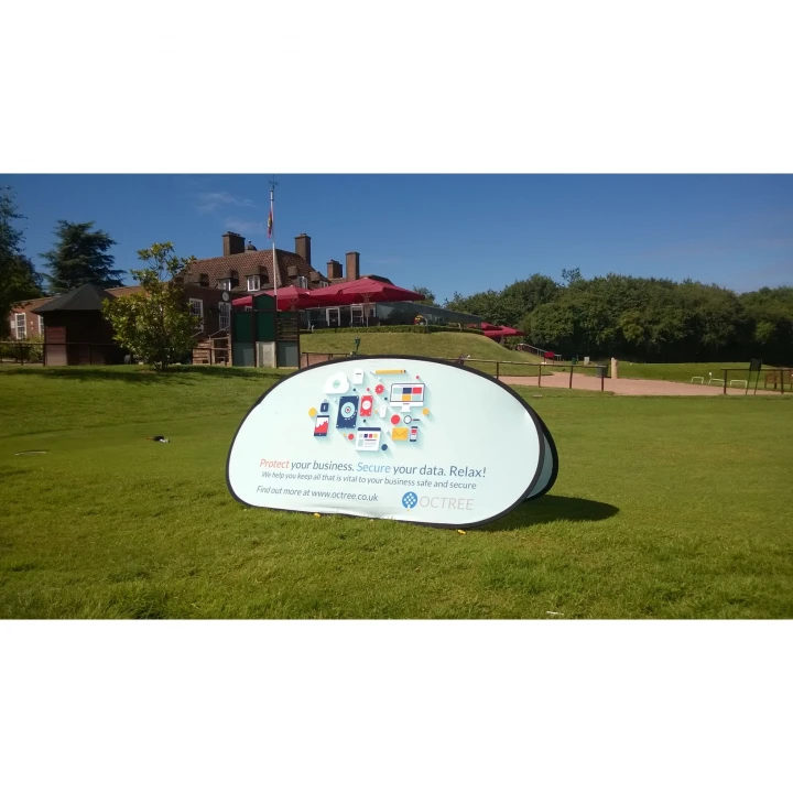 Pop Out Banner - Oval - Medium (2m x 1m) Double Sided