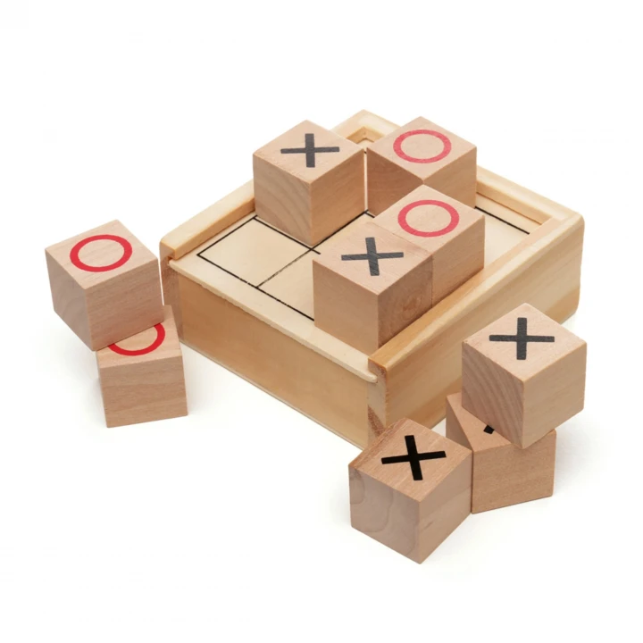 Wooden Noughts and Crosses Set