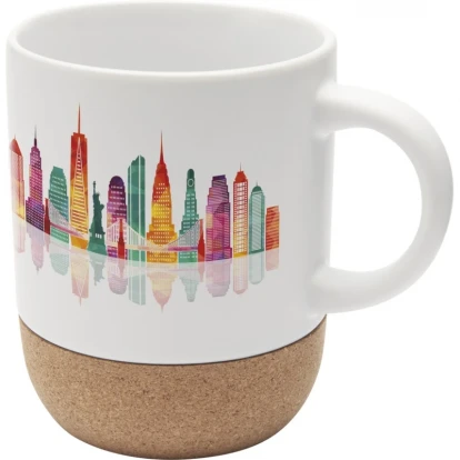 Billie 300ml Ceramic Sublimation Mug With Cork Details