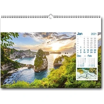 Deep Blue Wall Calendar