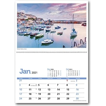 Scenic Britain Central Spiral Wall Calendar