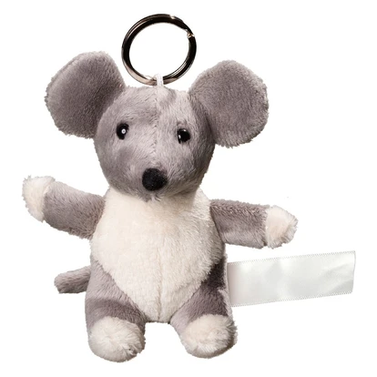 Plush mouse with keychain