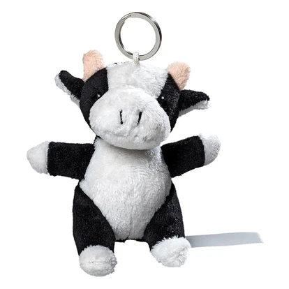 plush cow with keychain