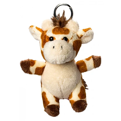 Plush giraffe with keychain