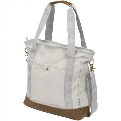 Harper zippered cotton canvas tote bag