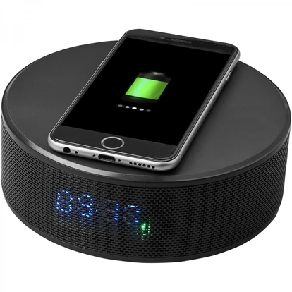 Circle wireless charging alarm clock speaker