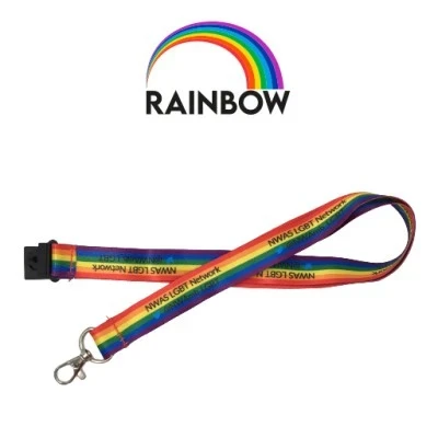 Rainbow Dye Sublimated Lanyard