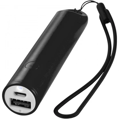 Bam 2200 mAh power bank with lanyard and LED light