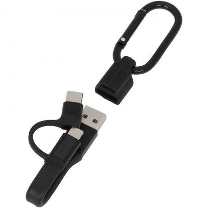 Fold 3-in-1 charging cable with carabiner