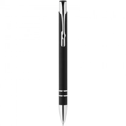 Corky ballpoint pen with rubber-coated exterior