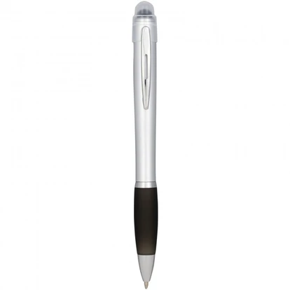 Nash light up pen silver barrel coloured grip