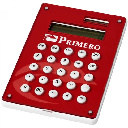 Cyrus calculator with full-colour branding