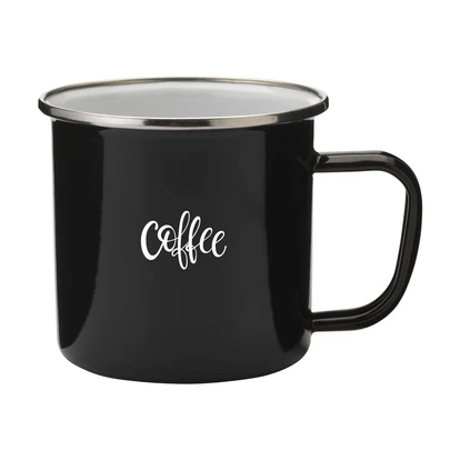 Promotional Retro Silver Emaille Mug