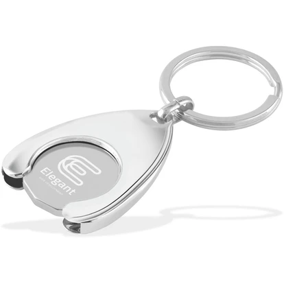 Wishbone Shaped Trolley Coin Keyring