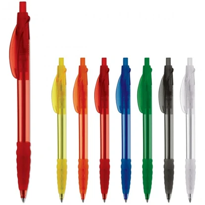 Cosmo ball pen transparent rubber grip