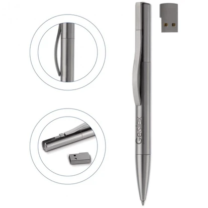 Metal USB ball pen Toppoint design 4GB