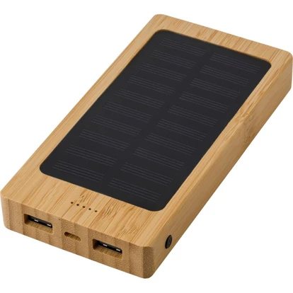 Bamboo solar power bank