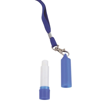 Lip balm with plain lanyard