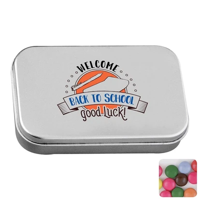 Large hinged tin with choco's