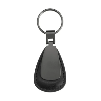 Oval Leather Key Fob