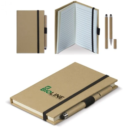 Cardboard notebook A6 + pen LT87949