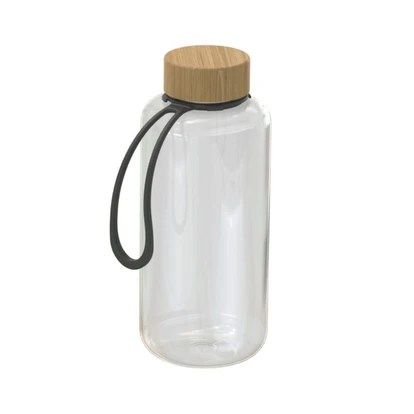 Drink bottle "Natural" clear-transparent incl. strap, 1.0 l