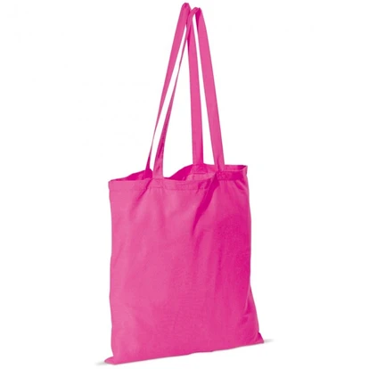 Cotton shoulderbag, long magenta