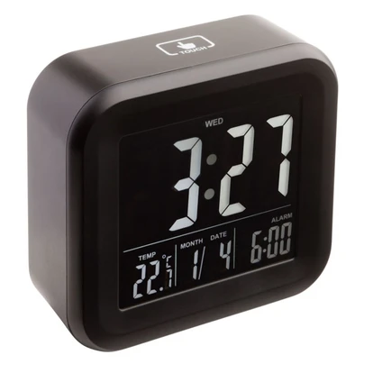 Alarm clock with thermometer